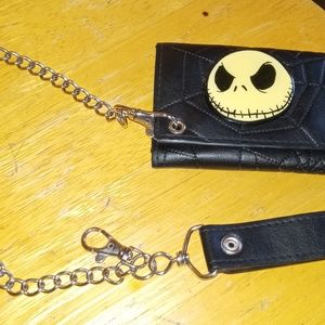 Nightmare Before Christmas Jack Skellington Wallet w/ Chain